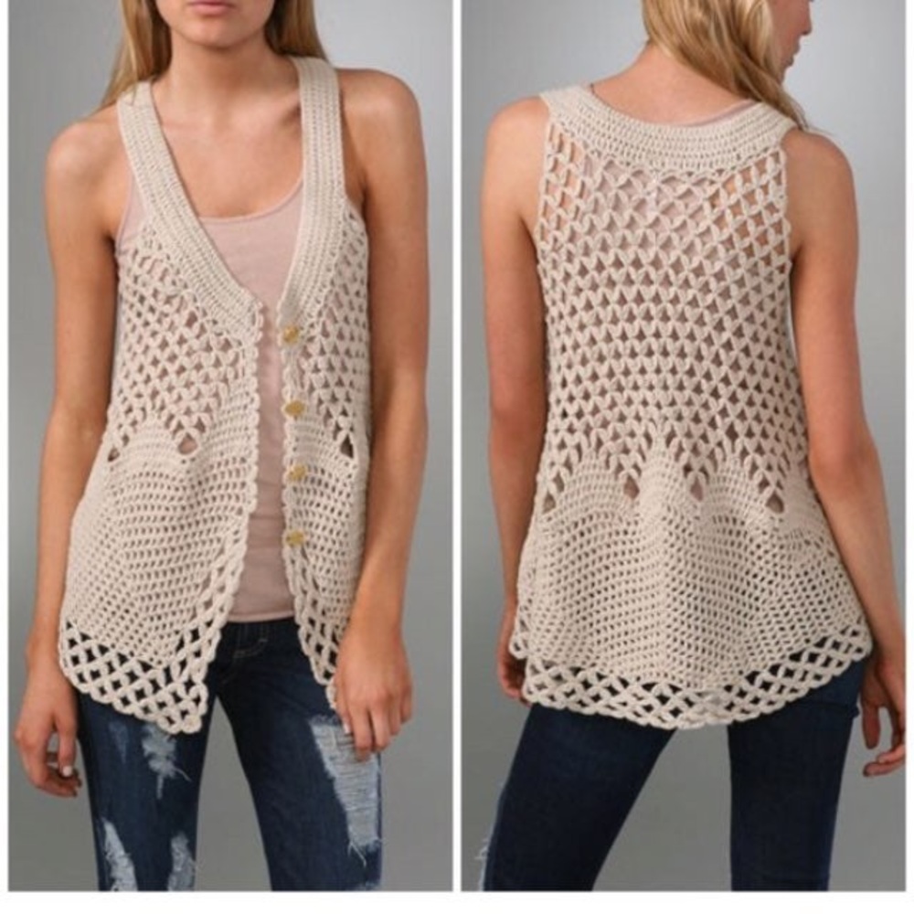 Free People Crochet Vest